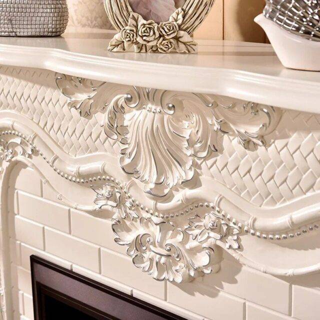 Embrace Elegance: European Style Oak Mantel Fireplace