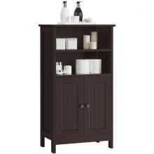 Elegant 5-Tier White Wooden Storage Cabinet for Bathroom and Home Furniture