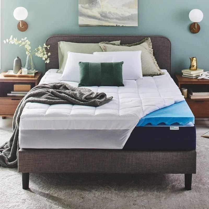 King Size Dual Layer Memory Foam Mattress Topper - Ultra Soft & Cooling Gel Enhanced Comfort Bathroom Cabinet Bathroom Mirror Bowls Cat Chopping Boards christmas gift cat christmas gift dog Dog Furniture Kitchen Utensil Set