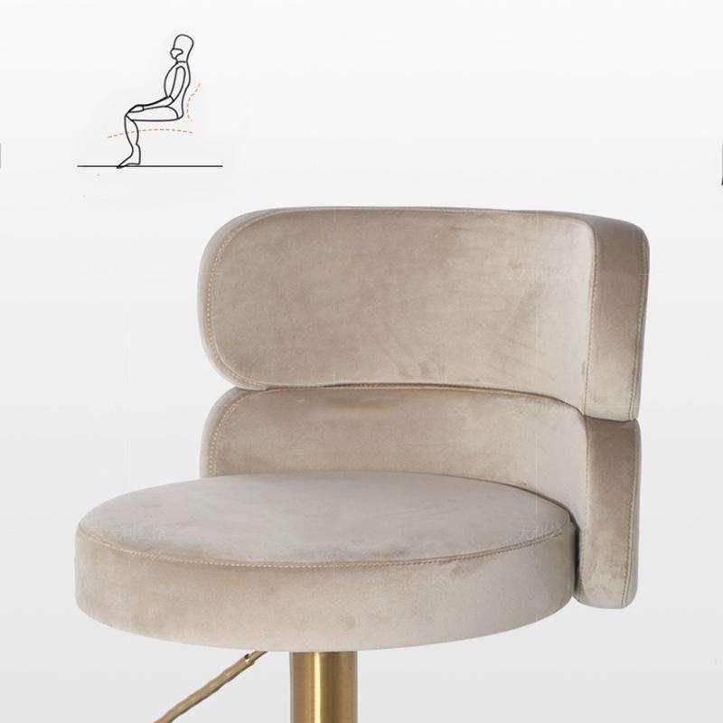 Luxurious Nordic-Inspired Swivel Bar Chair with Adjustable Height & Stainless Steel Frame Furniture
