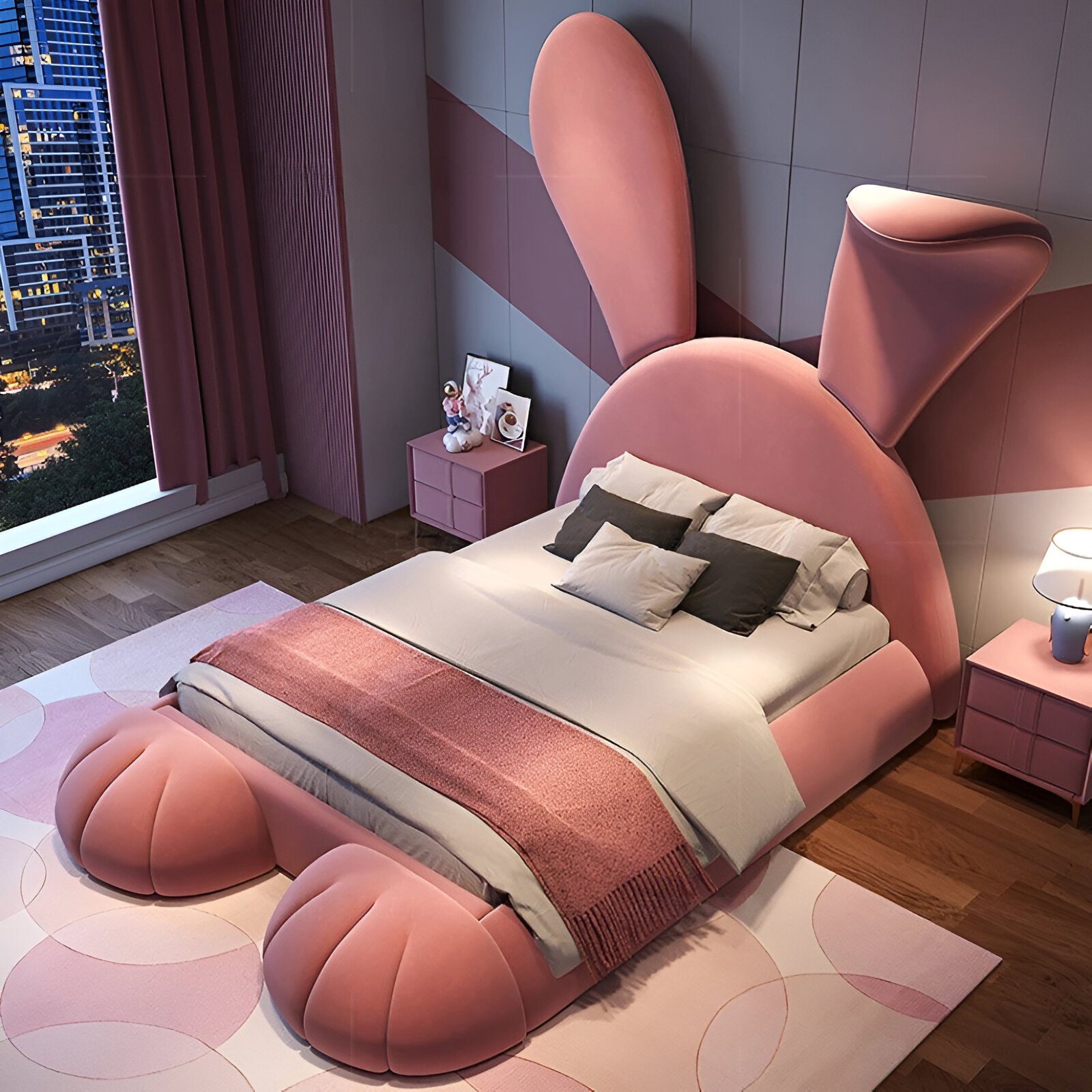 Luxury Kids Bed Frame with Storage Bed Furniture