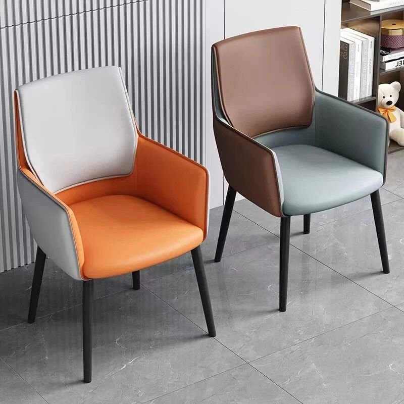 Luxury Minimalist Modern Dining Chair with Armrests - Ergonomic PU Leather Office & Kitchen Seating Bathroom Cabinet Bathroom Mirror Bowls Cat Chopping Boards christmas gift cat christmas gift dog Dog Furniture Kitchen Utensil Set