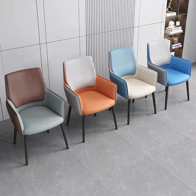 Luxury Minimalist Modern Dining Chair with Armrests - Ergonomic PU Leather Office & Kitchen Seating Bathroom Cabinet Bathroom Mirror Bowls Cat Chopping Boards christmas gift cat christmas gift dog Dog Furniture Kitchen Utensil Set