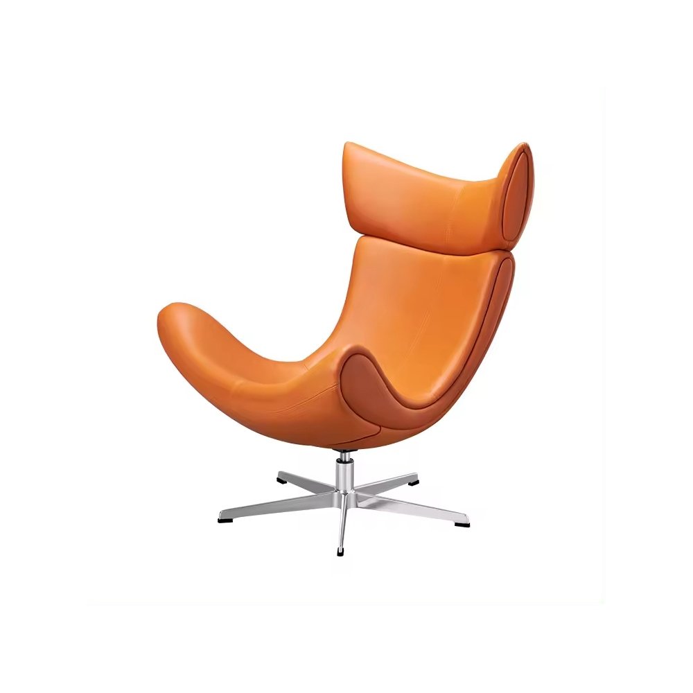 Luxury Modern Leather Leisure Chair & Ottoman Set for Living Room & Office Furniture