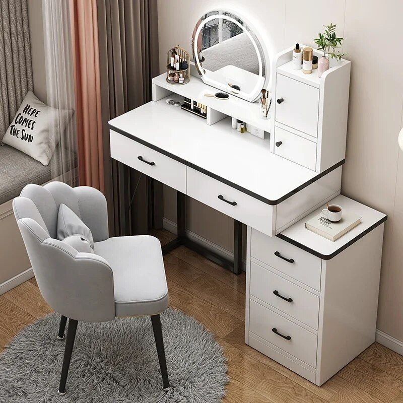 Luxury Nordic-Inspired Dressing Table & Stool Set – Elegant Modern Bedroom Vanity Bathroom Cabinet Bathroom Mirror Bowls Cat Chopping Boards christmas gift cat christmas gift dog Dog Furniture Kitchen Utensil Set