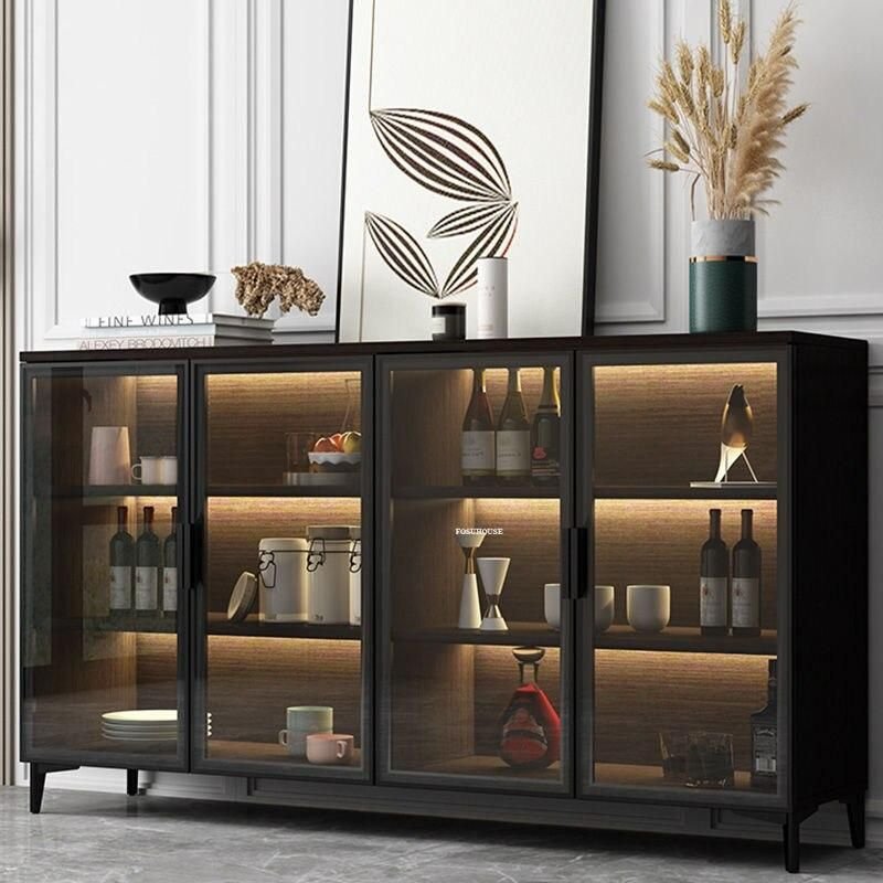 Modern Minimalist Solid Wood Sideboard for Elegant Home Storage Furniture